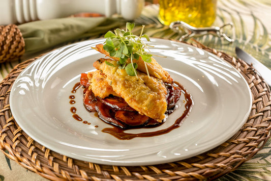 Frango ao Parmesão c/ Cenoura Caramelizada