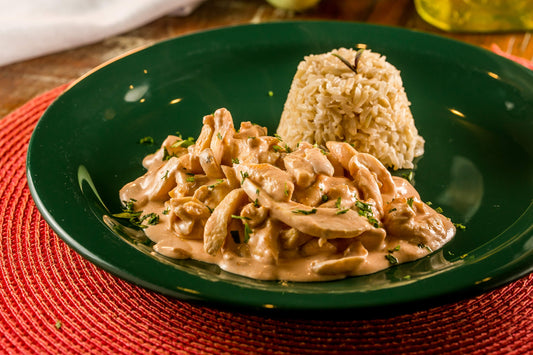 Strogonoff de Frango c/ Arroz Integral