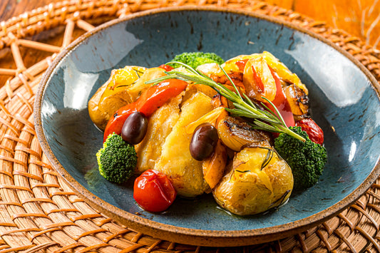 Bacalhau a Saison c/ Batatas ao Murro