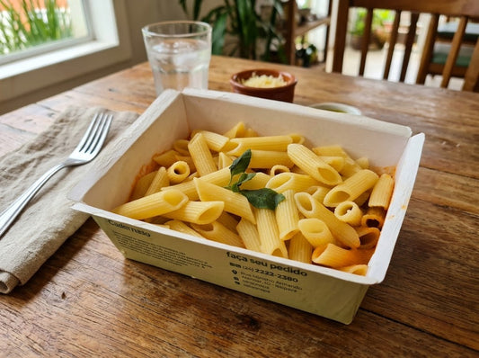 Penne ao molho basílico