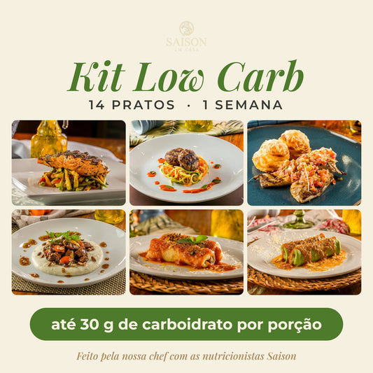 Kit Low Carb Saison Em Casa – 14 pratos congelados com até 30 g de carboidrato por porção